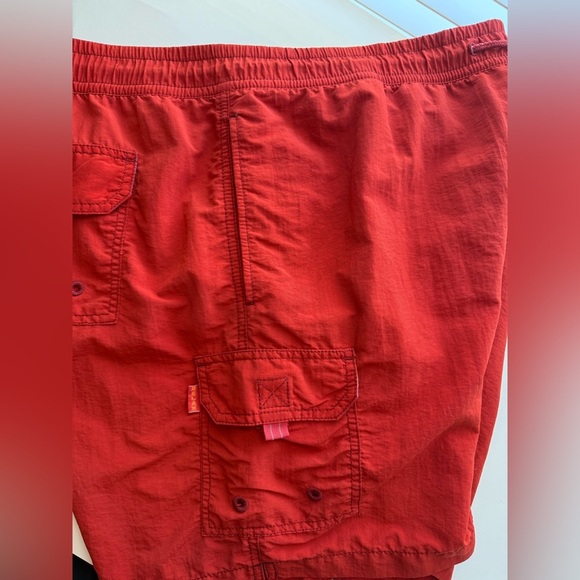 Tommy Bahama Relax Red Cargo Swim Trunks - Picture 7 of 11